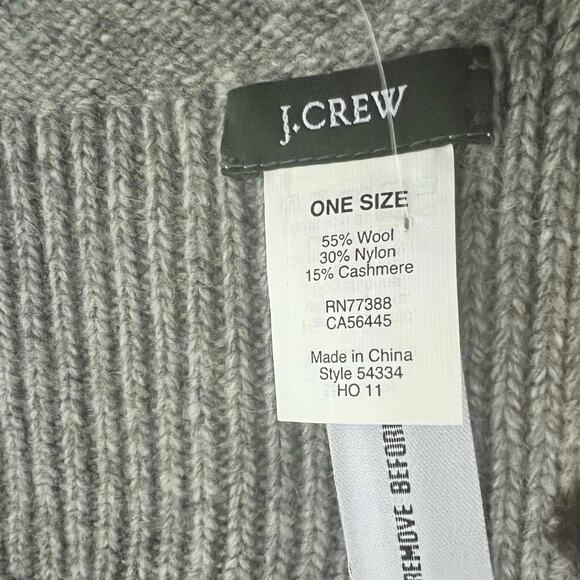 J. Crew Cashemere Blend Leopard Knit Scarf - Picture 7 of 10